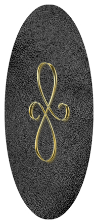 Gold Scroll Shimmer Black